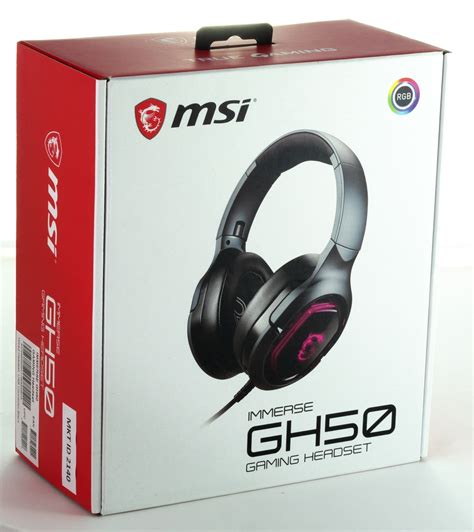 Msi Immerse Gh50 Foldable Gaming Headset With Rgb Lighting