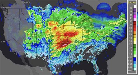 Map Showing 10 Days Of Precipitation Helps Explain Widespread Flooding Wildfire Today