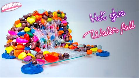 How To Make Hot Glue Waterfall Show Piece Diy Artkala 147 Youtube