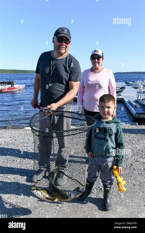 Indigenous Fishing Competition Northern Quebec Stock Photo Alamy