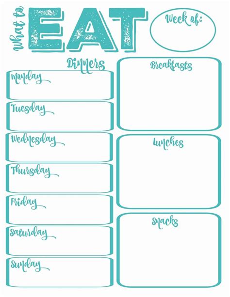 Weekly Meal Planner Template Printable Beautiful Pantry Makeover Free