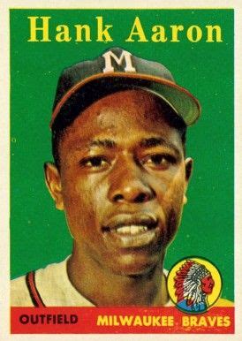 Click & take your collecting game next level. 1958 Topps Hank Aaron #30y Baseball Card (With images ...