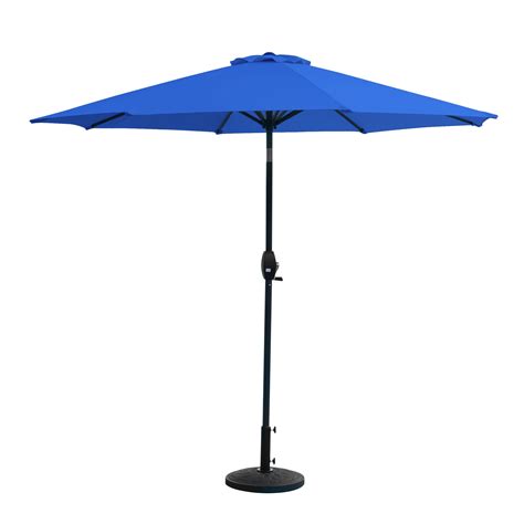 Westin Outdoor 9 Ft Market Patio Umbrella With Round Resin Base For