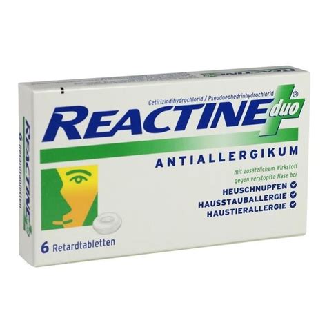 REACTINE duo Tabletten 6ST günstig online kaufen - apomio.de