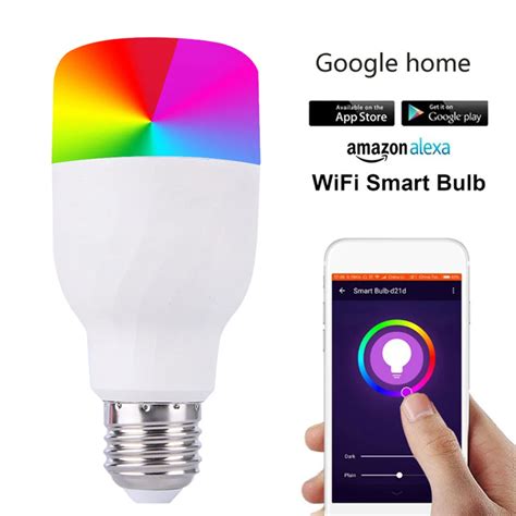 Wifi Smart Led Lamp Light Bulb E26 60w Equivalent Dimmable Rbgw