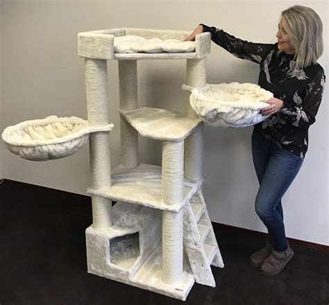 We have compared the sizes of perches, condos, and beds of all cat furniture we offer one by one to select these that are extra spacious and sturdy, suitable for big and. Large Extra Sturdy Beige Cat Tree Condo - Cool Cat Tree Plans