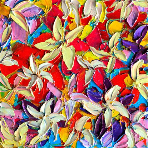 Abstract Colorful Flowers 7 Paint Joy Series Painting By