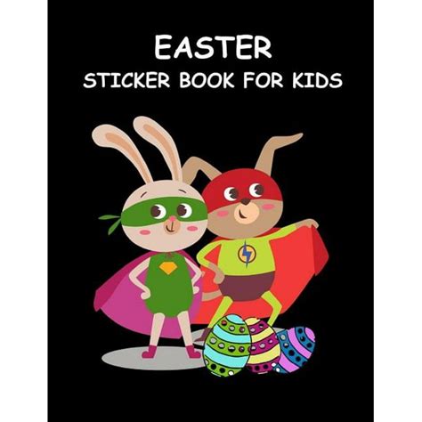 Easter Sticker Book For Kids Cute Animal Superheroes Fun Activity