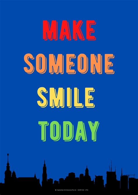 Make Someone Smile Today A3 Portrait Poster