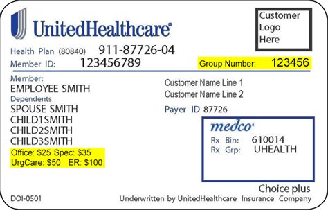 Uhc Insurance Card Sample Financial Report