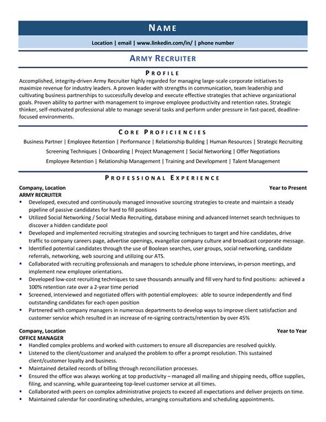 Resume Of Recruiter - Riset