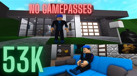 53k Modern Bloxburg House With No Game Passes Youtube