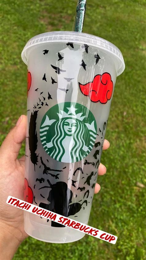 Handmade Naruto Itachi Uchiha Akatsuki Starbucks Cold Cup