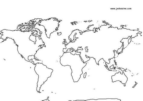 Voici le coloriage d un Planisphère le fond de carte du monde Colorie le de toutes les cou