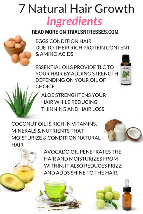 Top Seven Natural Hair Growth Ingredients Natural Hair