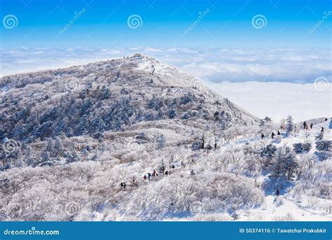 Landscape In Winterdeogyusan In Korea Editorial Photo Image Of Snowy