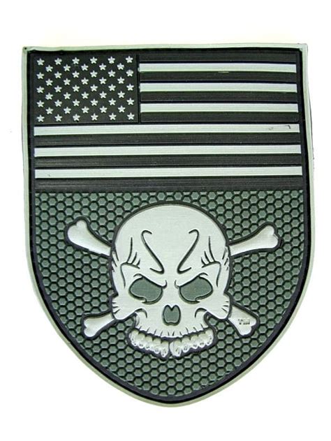 Army Tactical Morale 3d Pvc Rubber Patch Usa Flag Skull Special Forces