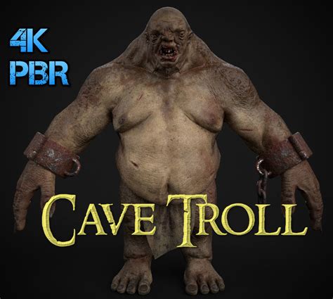 3d Model Cave Troll Vr Ar Low Poly Cgtrader