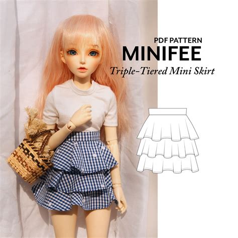 Minifee 14 Bjd Skirt Sewing Pattern Cloth Doll Slim Msd Etsy