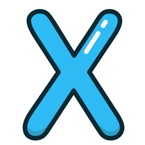 Blue Letter X Alphabet Letters Icon Free Download