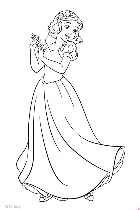 Princess Snow White Colouring Pages Clip Art Library