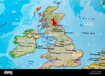 Edimbourg, Ecosse épinglée sur une carte de l'Europe Banque D'Images ...