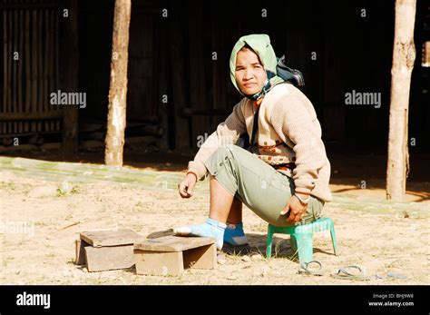 Karen Lady Umpium Refugee Camp Thai Burmese Border South Of Mae Sot Tak Province North