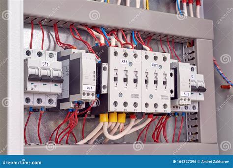 Two Power Electrical Contactors Phase Control Relays And Circuit