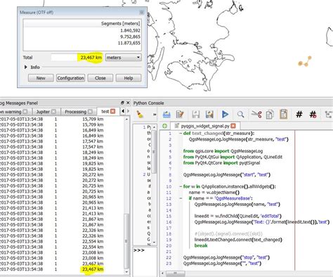 Python Obtaining The Distance From The Qgis Measure Tool
