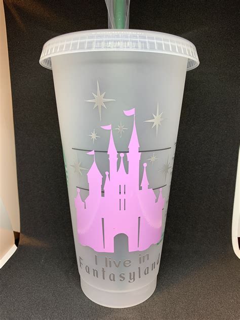 Fantasyland Cup Disney Cups Custom Starbucks Cup Cricut Crafts