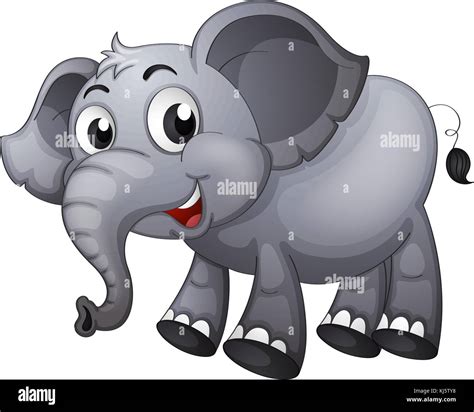 Ilustración De Un Elefante Gris Imagen Vector De Stock Alamy