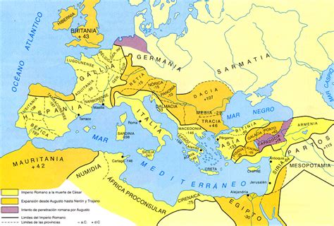 Mapa De Los Territorios Conquistados Por Roma