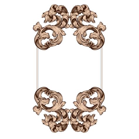 Premium Vector Baroque Floral Ornamental Border Corner Frame