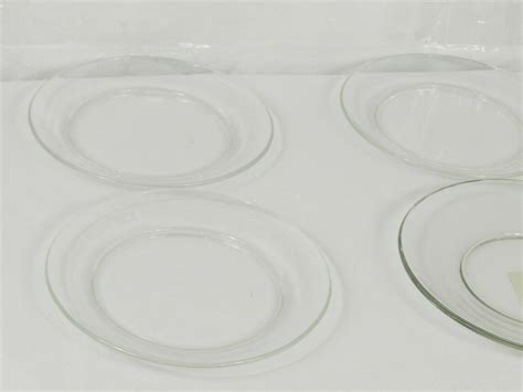 Vintage Clear Glass Bread Plates Set Of 4 Ebay