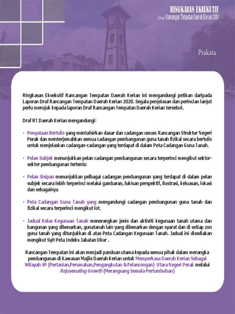Buat rancangan perniagaan kedai runcit 3. Laporan Ringkasan Eksekutif Rancangan Tempatan Kerian-2020