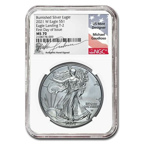 Buy 2021 W Burnished American Silver Eagle Type 2 Ms 70 Ngc Fdi Apmex