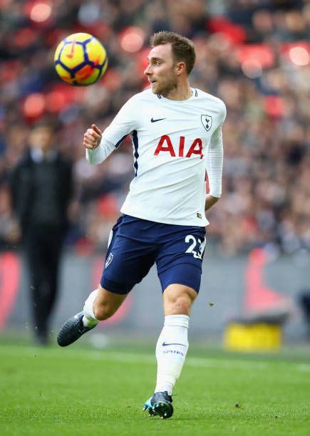 christian eriksen of spurs in action during the premier league match between tottenham hots