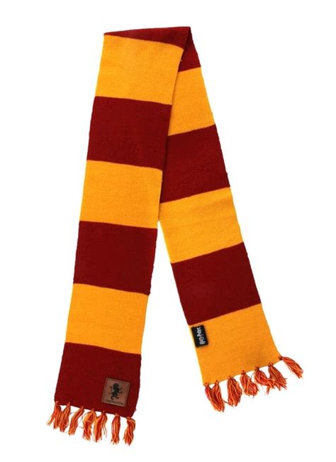 Harry Potter Gryffindor Patch Striped Scarf Mens At Mighty Ape Nz