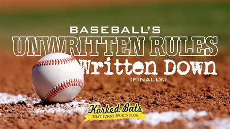 Baseball's Unwritten Rules, Written Down