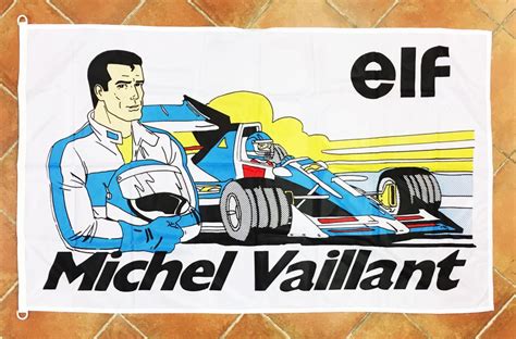 Michel vaillant, héros de trois générations de lecteurs de bd, partage avec vous sa passion pour l'aventure automobile et les sports mécaniques. Michel Vaillant - Club Cadeaux ELF 1991 - Promotional Flag ...