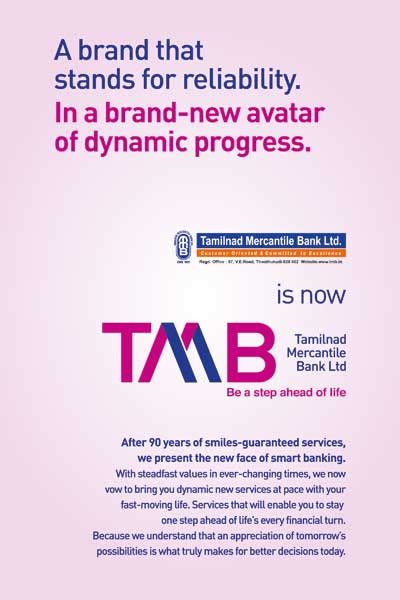 Founded in 11th may, 1921, it is headquartered in thoothukudi, tamil nadu. Tamilnad Mercantile Bank unveil new identity - Bizdom