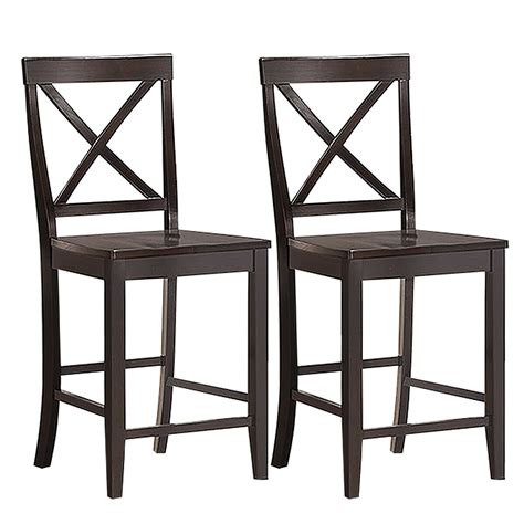 Gymax Set Of 2 24 Counter Height Barstools Kitchen Dining Chairs