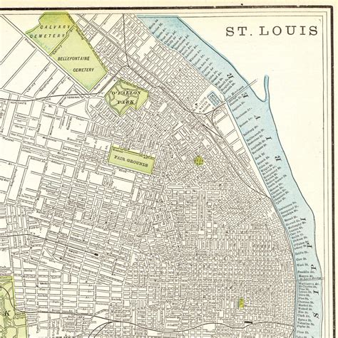 City Of St Louis Street Map