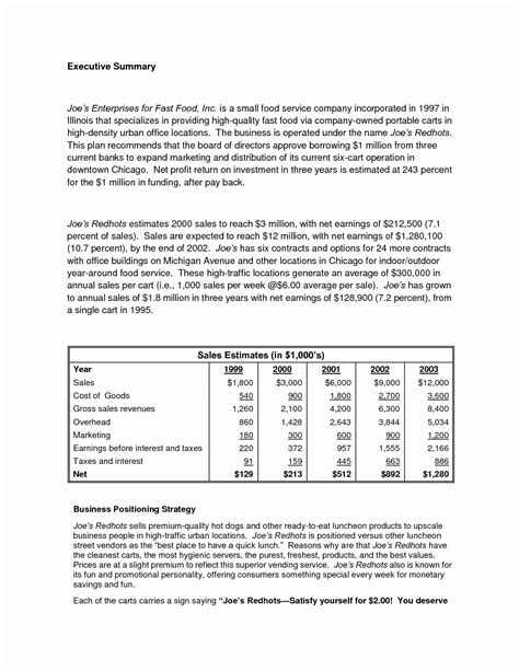 Business Plan Template Sample Lovely Free Printable Business Plan