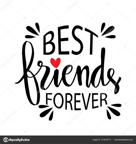 Melhores Amigos Para Sempre Cartas Poster Motivação — Vetor de Stock