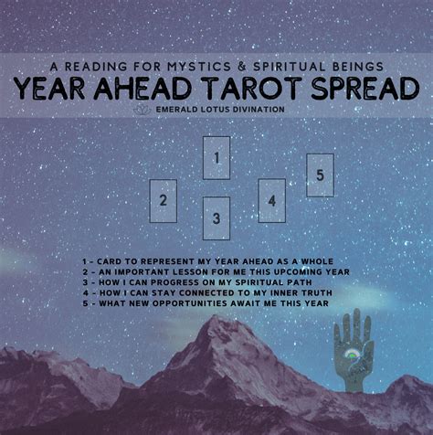 Year Ahead Tarot Spread — Emerald Lotus