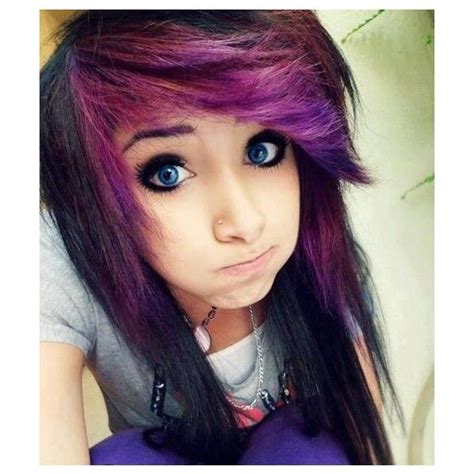 Scene Hair Tumblrscene Hair Purple Bangs Tumblr Curly Locks Odujlrf Liked On Polyvore Featuring