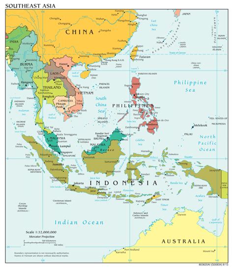 Карти Азії МЕРКАТОР