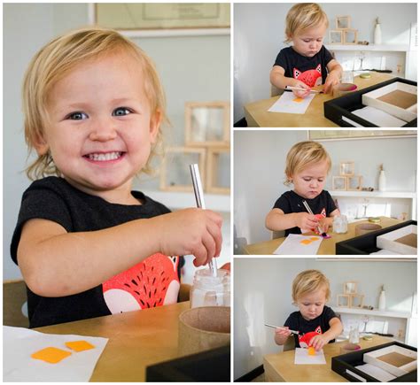 Maybe you would like to learn more about one of these? 4 Montessori Art Trays at 2-years-old