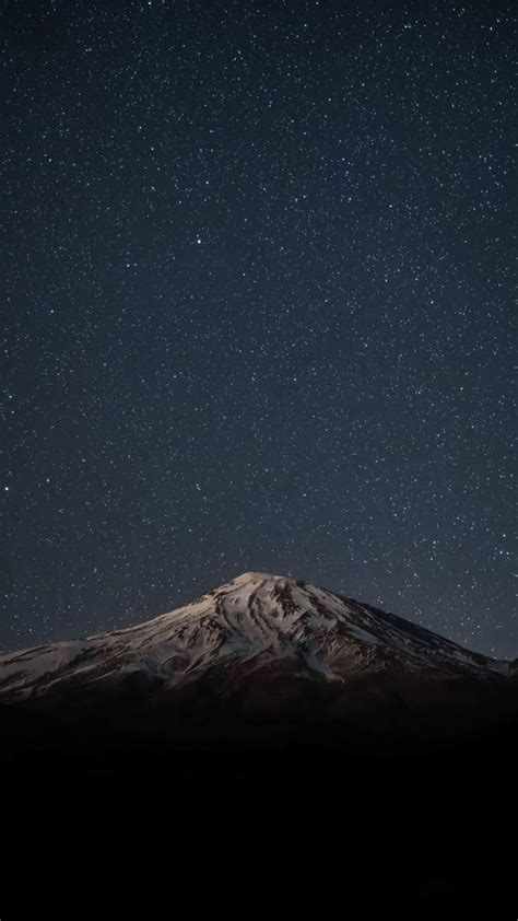 Snow Mountain Starry Night Iphone Wallpapers